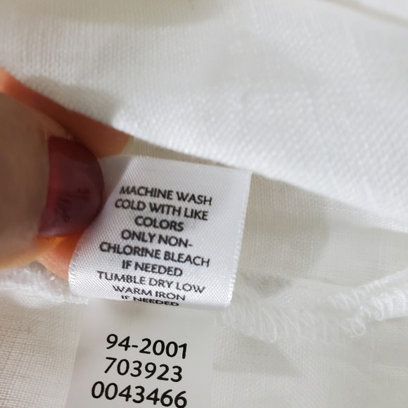 J. Jill Love Linen White Blouse, Size XL - Picture 10 of 12